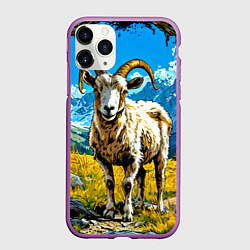 Чехол iPhone 11 Pro матовый Горный козел
