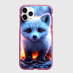 Чехол iPhone 11 Pro матовый Песец в искрах