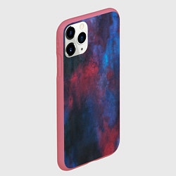 Чехол iPhone 11 Pro матовый Тай-дай космос, цвет: 3D-малиновый — фото 2