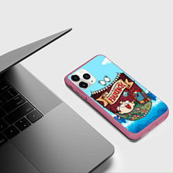 Чехол iPhone 11 Pro матовый The marvelous misadventures of Flapjack, цвет: 3D-малиновый — фото 2