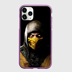 Чехол iPhone 11 Pro матовый Mortal kombat Scorpion - кто следующий