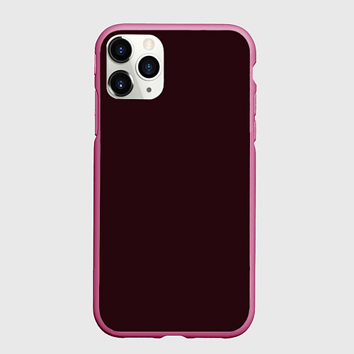 Чехол iPhone 11 Pro матовый Бордовый / 3D-Малиновый – фото 1