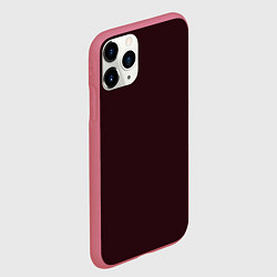 Чехол iPhone 11 Pro матовый Бордовый, цвет: 3D-малиновый — фото 2