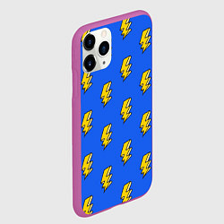 Чехол iPhone 11 Pro матовый Супер молнии, цвет: 3D-фиолетовый — фото 2