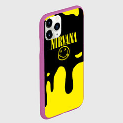 Чехол iPhone 11 Pro матовый Нирвана потёки, цвет: 3D-фиолетовый — фото 2