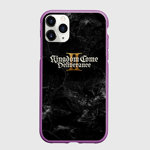 Чехол iPhone 11 Pro матовый Kingdom Come Deliverance 2 dark logo / 3D-Фиолетовый – фото 1