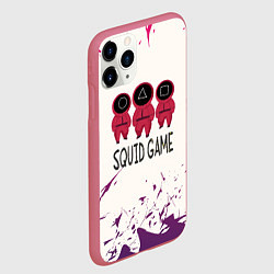 Чехол iPhone 11 Pro матовый Играй в кальмара, цвет: 3D-малиновый — фото 2