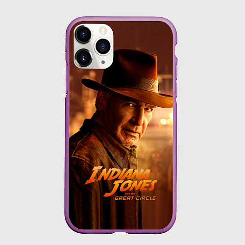 Чехол iPhone 11 Pro матовый Indiana Jones and the Great Circle / 3D-Фиолетовый – фото 1