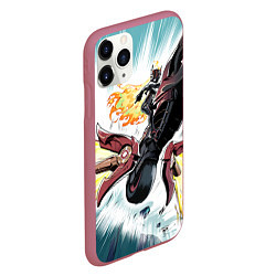 Чехол iPhone 11 Pro матовый Genshin Impact Мавуика на мотоцикле, цвет: 3D-малиновый — фото 2