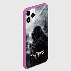 Чехол iPhone 11 Pro матовый Assassins Creed охотник в горах, цвет: 3D-фиолетовый — фото 2