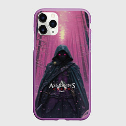 Чехол iPhone 11 Pro матовый Assassins Creed demon, цвет: 3D-фиолетовый