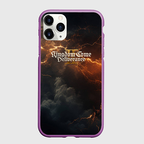 Чехол iPhone 11 Pro матовый Kingdom Come Deliverance 2 dark sky / 3D-Фиолетовый – фото 1