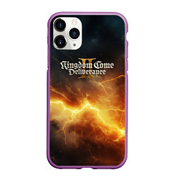 Чехол iPhone 11 Pro матовый Logo Kingdom Come Deliverance 2, цвет: 3D-фиолетовый