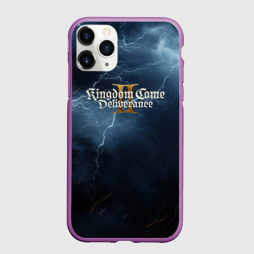 Чехол iPhone 11 Pro матовый Kingdom Come Deliverance 2 blue sky / 3D-Фиолетовый – фото 1