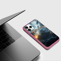 Чехол iPhone 11 Pro матовый Stronghold сrusader крестовый гром, цвет: 3D-малиновый — фото 2