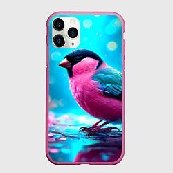 Чехол iPhone 11 Pro матовый Розовый снегирь