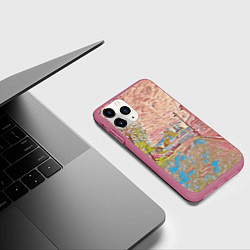 Чехол iPhone 11 Pro матовый Старый город, цвет: 3D-малиновый — фото 2