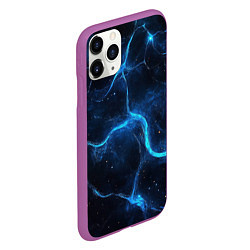 Чехол iPhone 11 Pro матовый Световые полосы, цвет: 3D-фиолетовый — фото 2