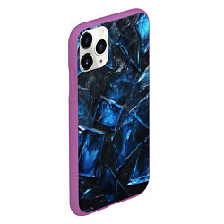 Чехол iPhone 11 Pro матовый Синие ледяные блоки, цвет: 3D-фиолетовый — фото 2