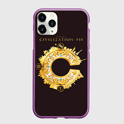 Чехол iPhone 11 Pro матовый Civilization VII, цвет: 3D-фиолетовый
