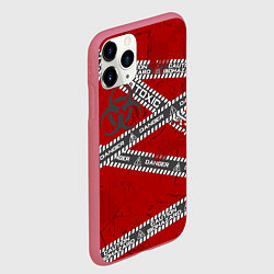 Чехол iPhone 11 Pro матовый Bio опасность, цвет: 3D-малиновый — фото 2