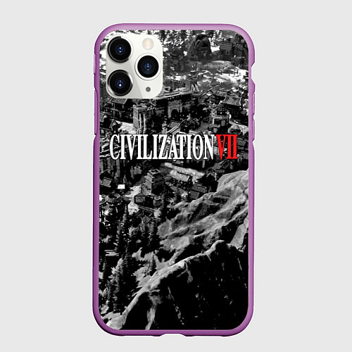 Чехол iPhone 11 Pro матовый Civilization VII / 3D-Фиолетовый – фото 1