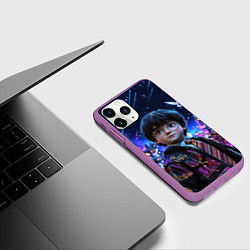 Чехол iPhone 11 Pro матовый Гарри Поттер и мегаполис, цвет: 3D-фиолетовый — фото 2