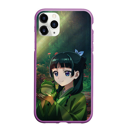 Чехол iPhone 11 Pro матовый МаоМао и лягушка - Монолог Фармацевта / 3D-Фиолетовый – фото 1
