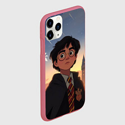 Чехол iPhone 11 Pro матовый Загадочный Гарри Поттер, цвет: 3D-малиновый — фото 2