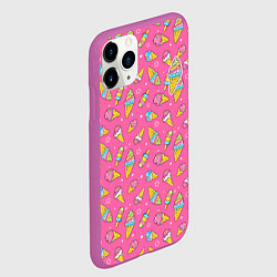 Чехол iPhone 11 Pro матовый Я люблю мороженку, цвет: 3D-фиолетовый — фото 2