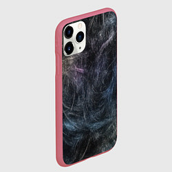 Чехол iPhone 11 Pro матовый Разноцветные хаотичные линии, цвет: 3D-малиновый — фото 2