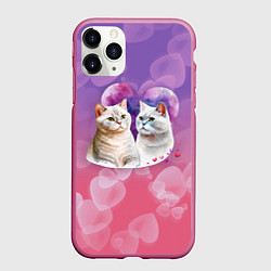 Чехол iPhone 11 Pro матовый Кошачья влюбленность
