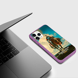Чехол iPhone 11 Pro матовый Идржих на коне Kingdom come deliverence 2, цвет: 3D-фиолетовый — фото 2