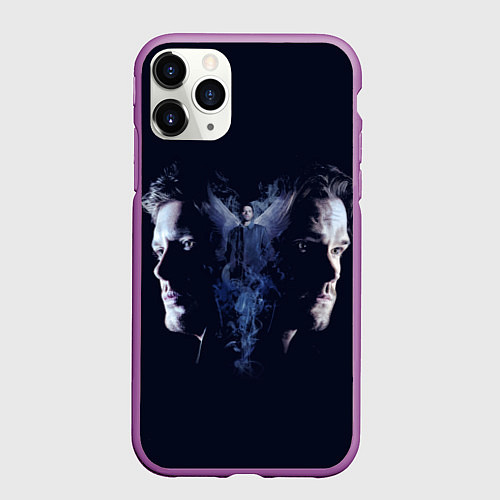 Чехол iPhone 11 Pro матовый Сверхъестественное / 3D-Фиолетовый – фото 1