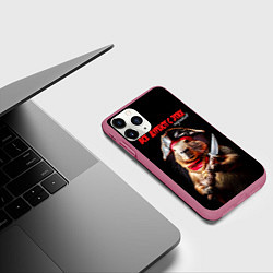 Чехол iPhone 11 Pro матовый Все дуреют с этих пиратов, цвет: 3D-малиновый — фото 2