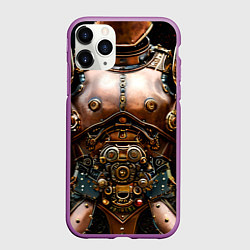 Чехол iPhone 11 Pro матовый Рыцарские доспехи фэнтези Стимпанк, цвет: 3D-фиолетовый