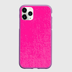 Чехол iPhone 11 Pro матовый Джинс с потертостями-розовый, цвет: 3D-фиолетовый