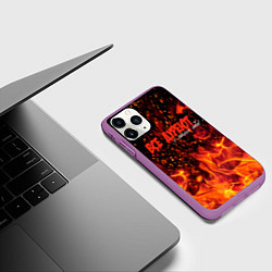 Чехол iPhone 11 Pro матовый Все дуреют с этого ада, цвет: 3D-фиолетовый — фото 2
