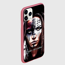Чехол iPhone 11 Pro матовый Все дуреют с этой косметики, цвет: 3D-малиновый — фото 2