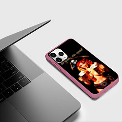 Чехол iPhone 11 Pro матовый Все дуреют с этих пиратов, цвет: 3D-малиновый — фото 2