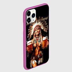 Чехол iPhone 11 Pro матовый Все дуреют с этой Америки, цвет: 3D-фиолетовый — фото 2