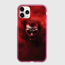 Чехол iPhone 11 Pro матовый Джокер в красном тумане, цвет: 3D-малиновый