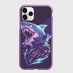Чехол iPhone 11 Pro матовый Акула-монстр