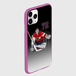 Чехол iPhone 11 Pro матовый Sergey Bobrovsky is goalkeeper of the Florida Pant, цвет: 3D-фиолетовый — фото 2