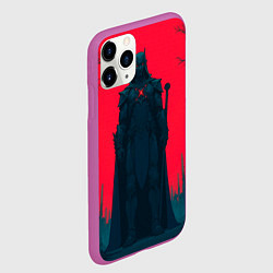 Чехол iPhone 11 Pro матовый Фигура в чёрном, цвет: 3D-фиолетовый — фото 2