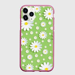 Чехол iPhone 11 Pro матовый Ромашки бумажные