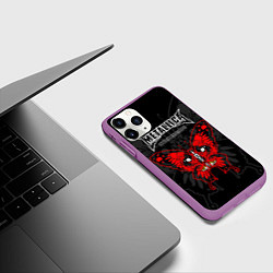 Чехол iPhone 11 Pro матовый Metallica - life in Belgrade, цвет: 3D-фиолетовый — фото 2