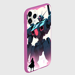 Чехол iPhone 11 Pro матовый Аниме и роботы, цвет: 3D-фиолетовый — фото 2