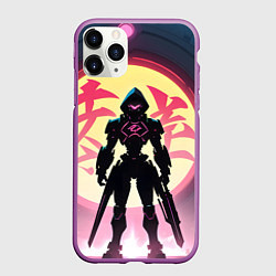Чехол iPhone 11 Pro матовый Воин аниме
