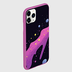 Чехол iPhone 11 Pro матовый Фиолетовый след краски, цвет: 3D-фиолетовый — фото 2